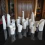 Lace Porcelain stem vases and Candleholders